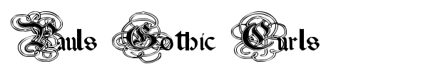 Pauls Gothic Curls font preview
